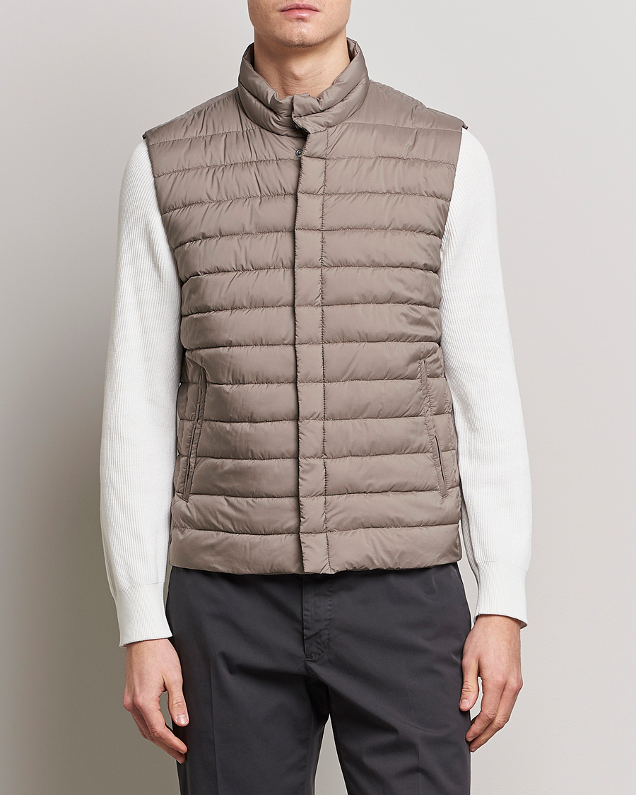 Herren | Westen | Herno | Nuage Matt Nylon Vest Taupe