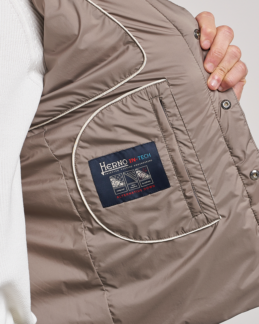Herren | Westen | Herno | Nuage Matt Nylon Vest Taupe