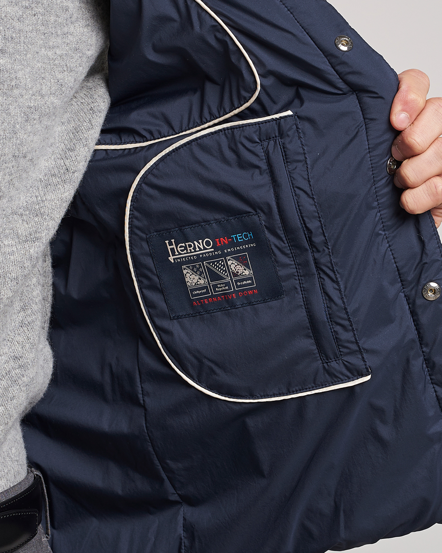 Herren | Westen | Herno | Nuage Matt Nylon Vest Navy