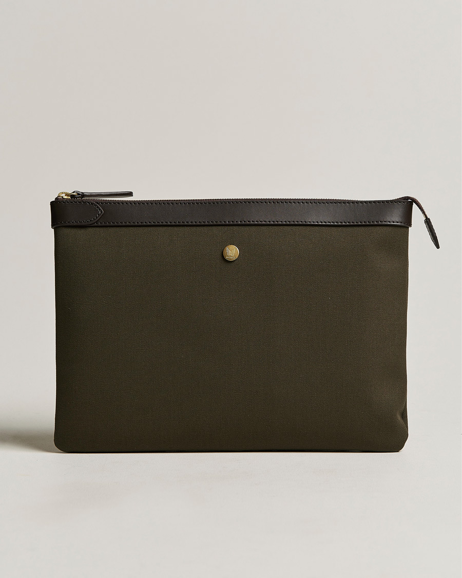 Herren | Taschen | Mismo | M/S Nylon Pouch Large Army/Dark Brown