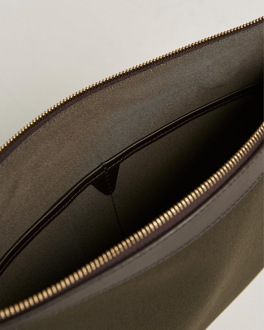 Herren | Taschen | Mismo | M/S Nylon Pouch Large Army/Dark Brown