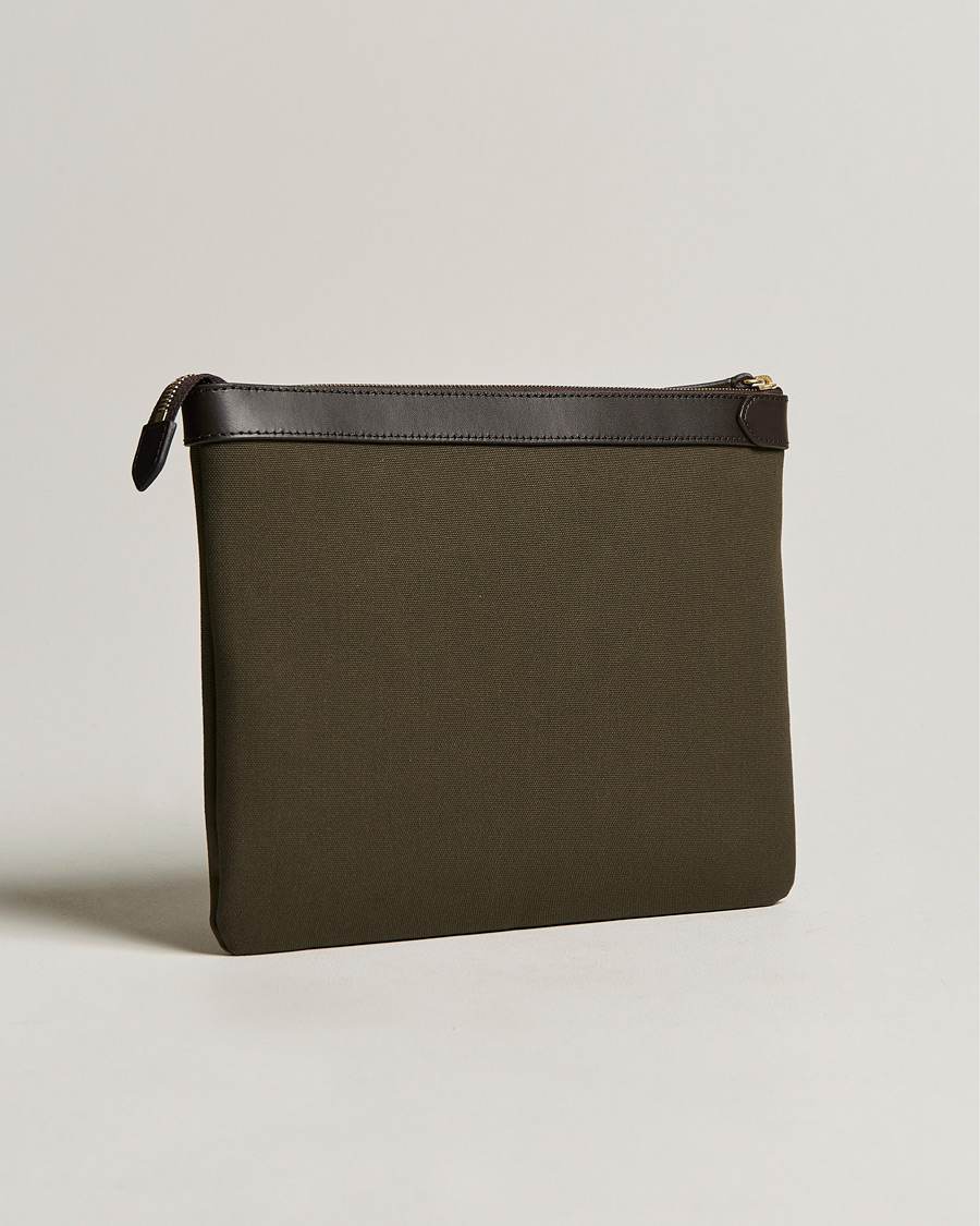 Herren | Taschen | Mismo | M/S Nylon Pouch Large Army/Dark Brown