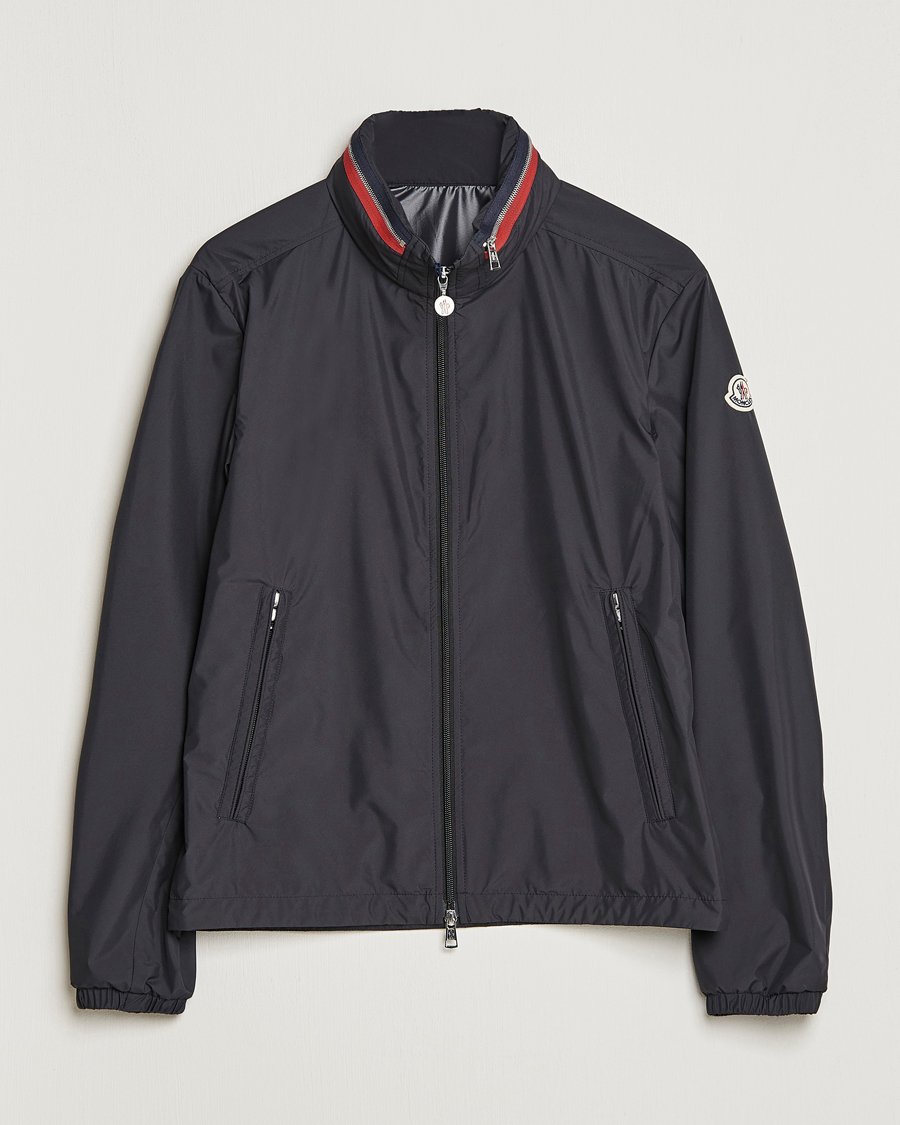 Black moncler bomber jacket top