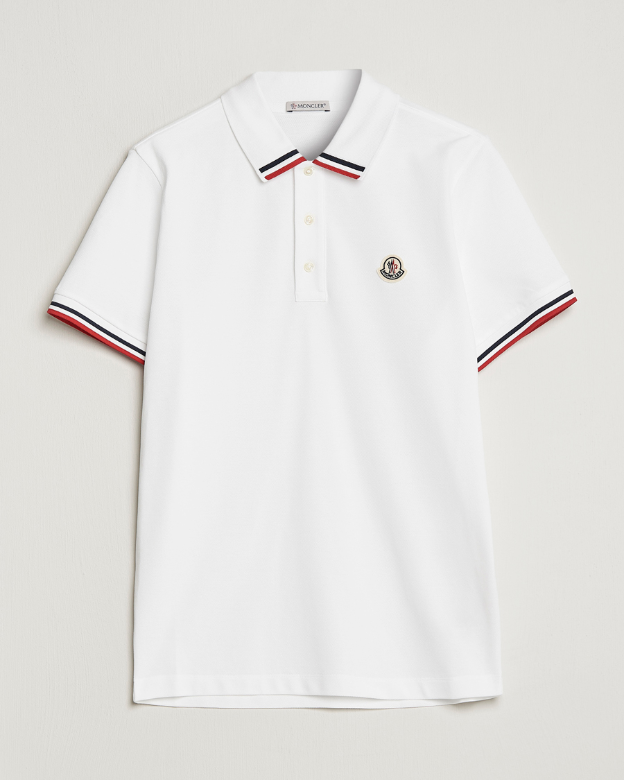 Herren | Poloshirts | Moncler | Tricolor Rib Polo White