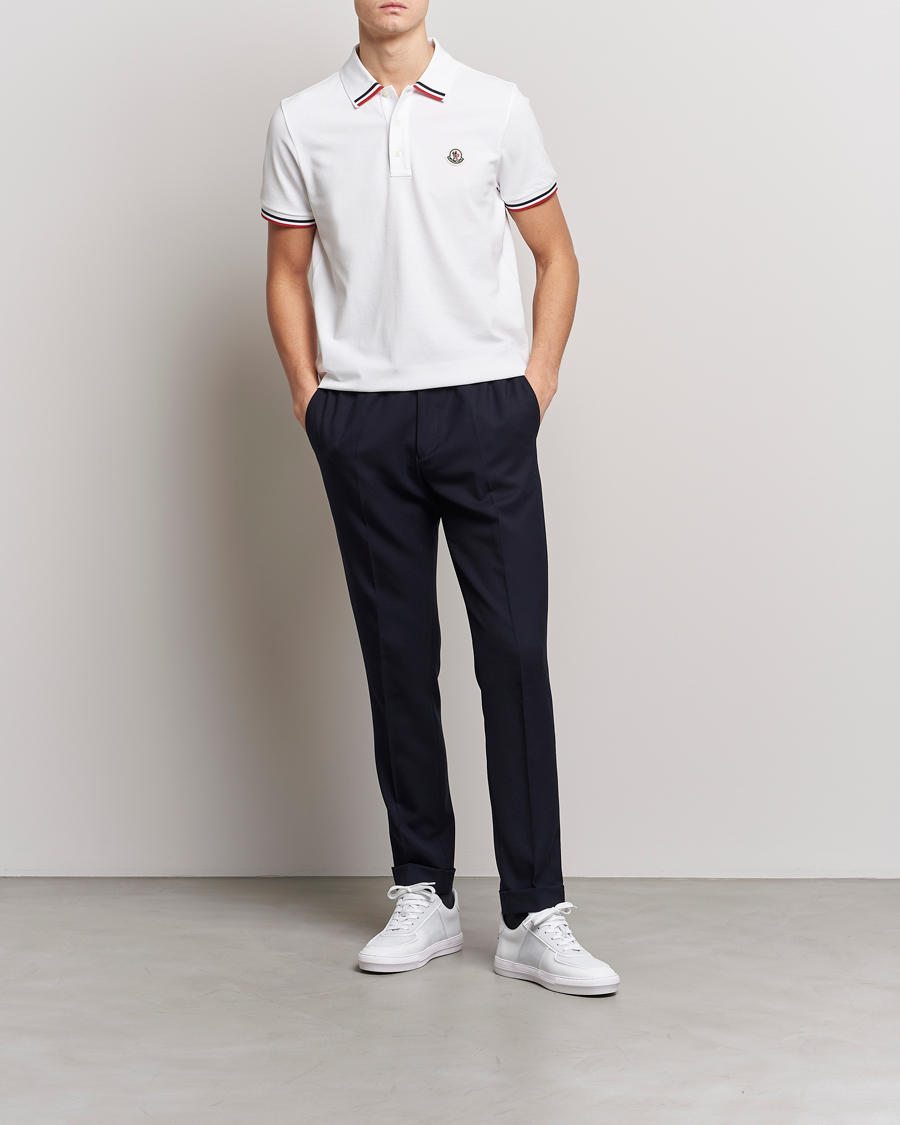 Herren | Poloshirts | Moncler | Tricolor Rib Polo White