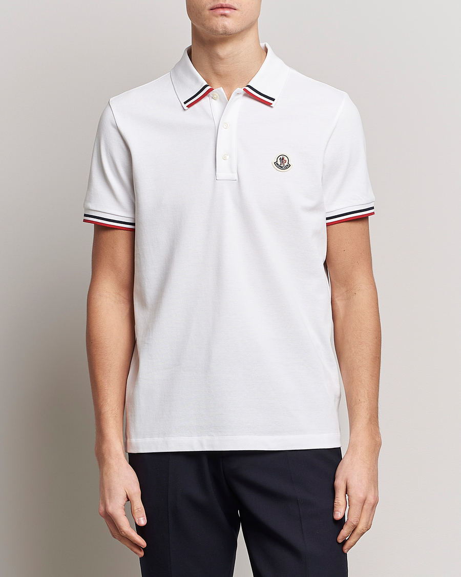 Herren | Poloshirts | Moncler | Tricolor Rib Polo White