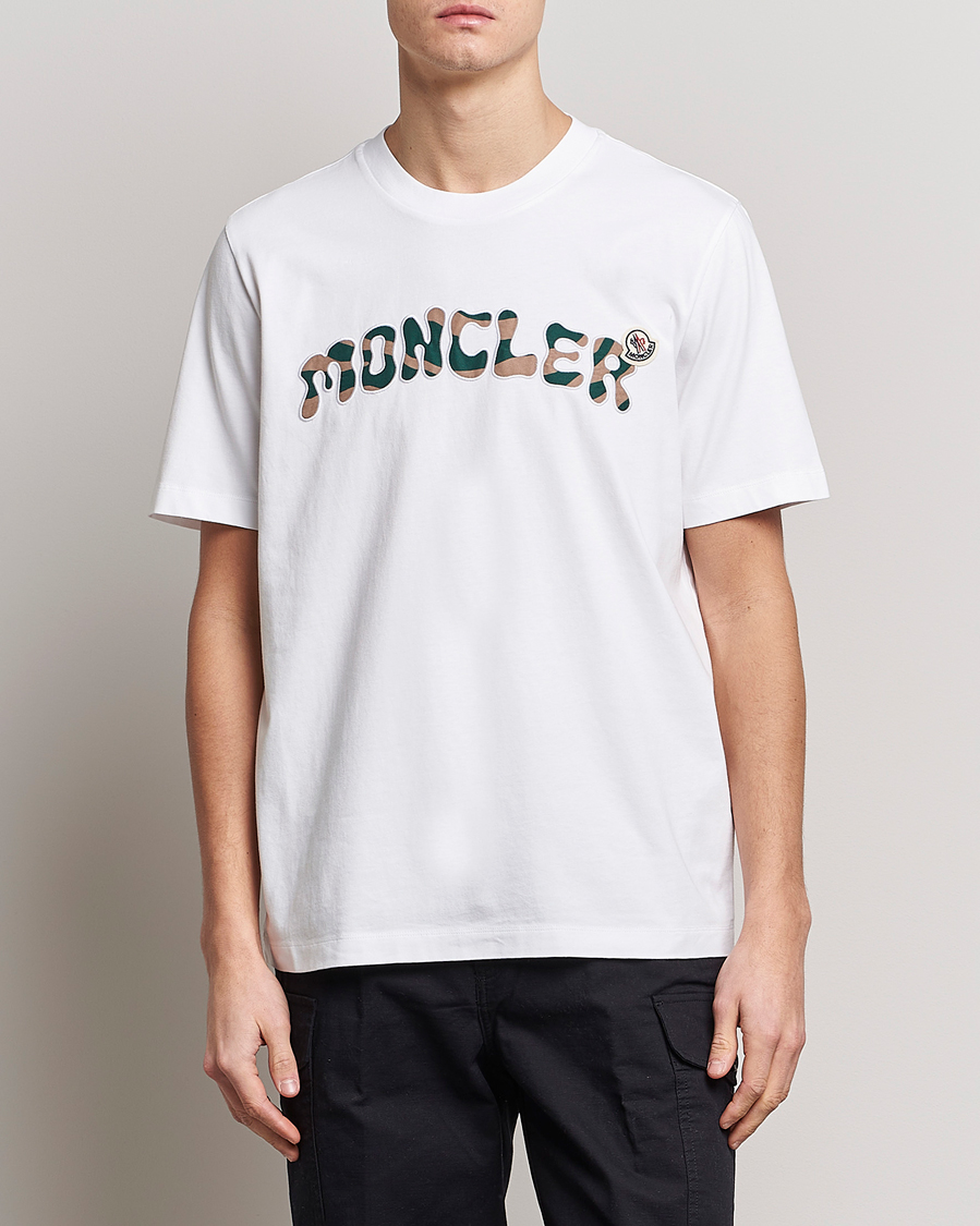 Herren | T-Shirts | Moncler | Camouflage Lettering T-Shirt White