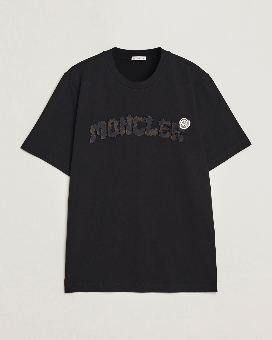 Herren | T-Shirts | Moncler | Camouflage Lettering T-Shirt Black