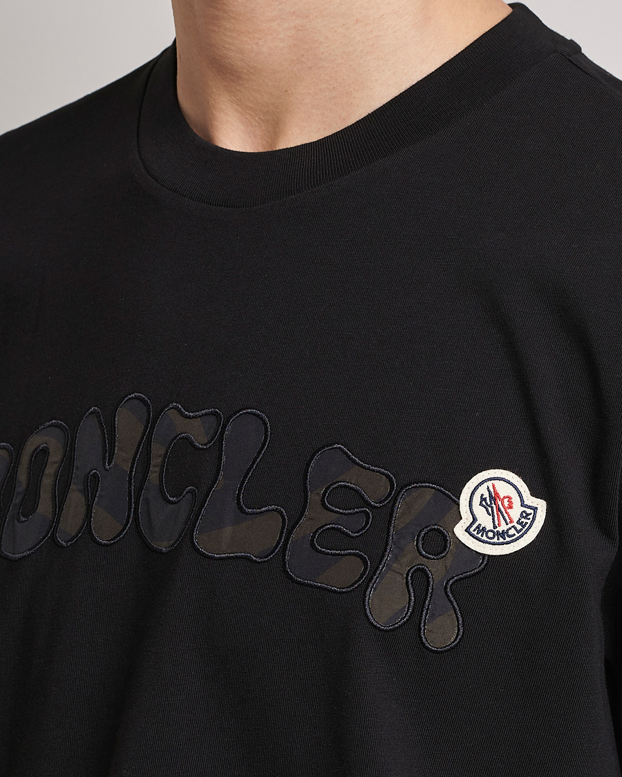 Herren | T-Shirts | Moncler | Camouflage Lettering T-Shirt Black
