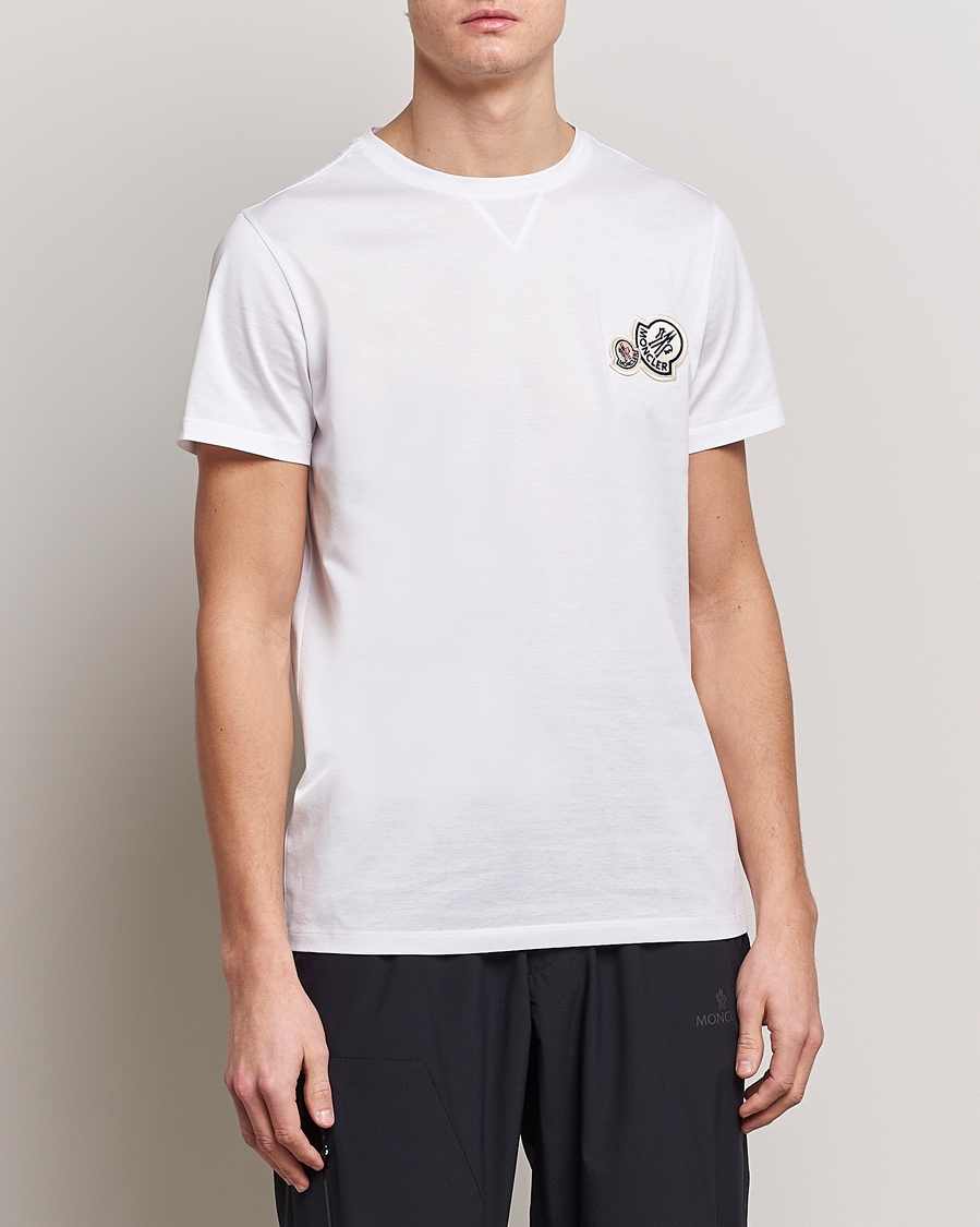 Herren | Weiße T-Shirts | Moncler | Double Logo T-Shirt White