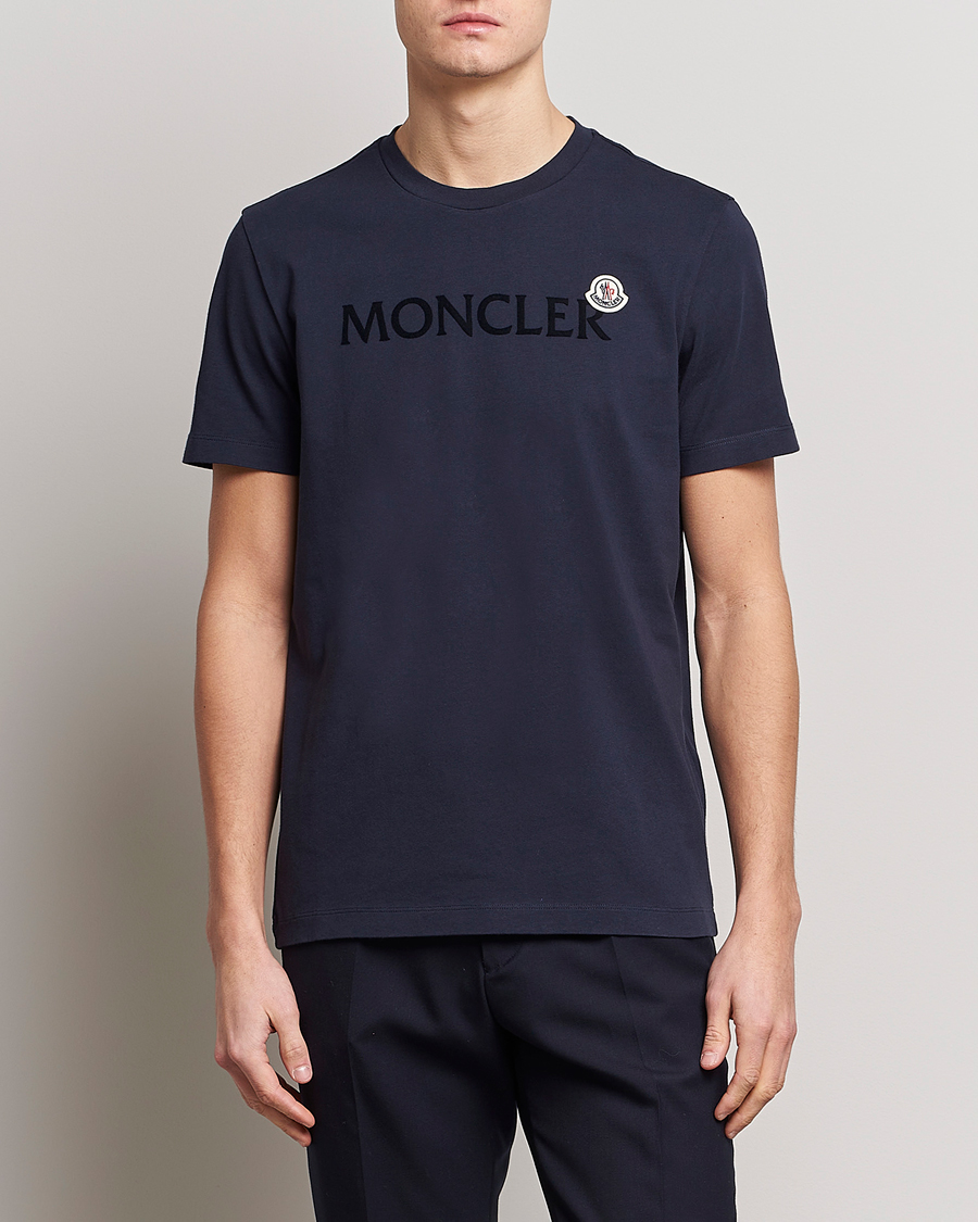 Herren | Moncler | Moncler | Lettering T-Shirt Navy