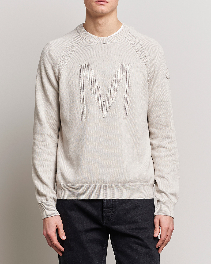 Herren |  | Moncler | Embroidered Sweater Beige