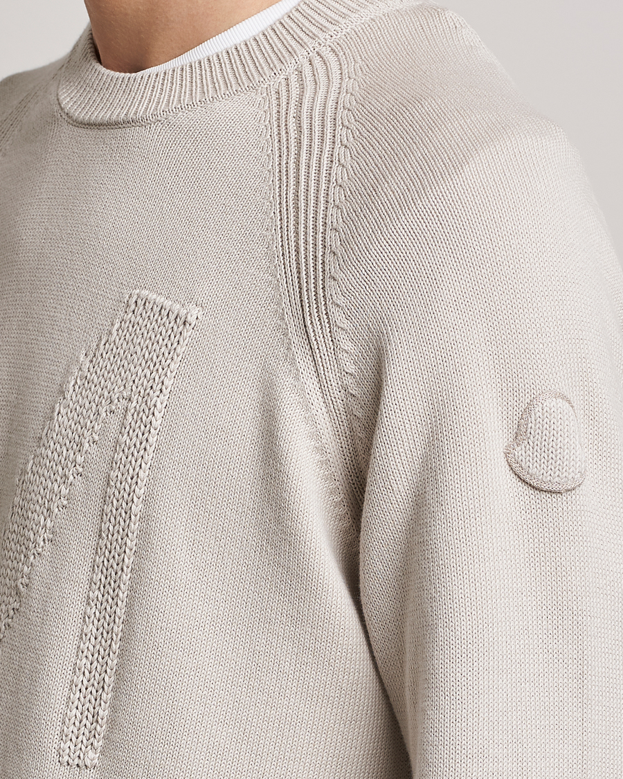 Herren | Pullover | Moncler | Embroidered Sweater Beige