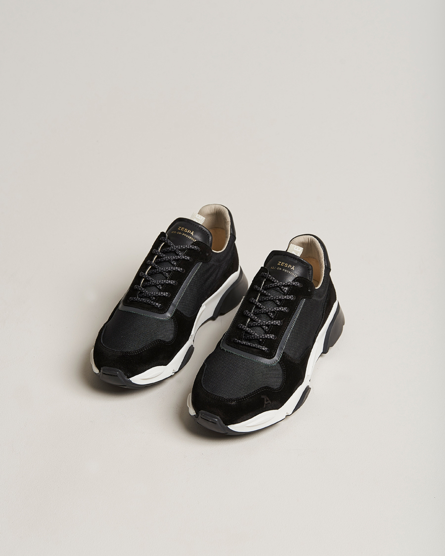 Herren | Wildlederschuhe | Zespà | ZSP7 Textile Seaqual Running Sneaker Black