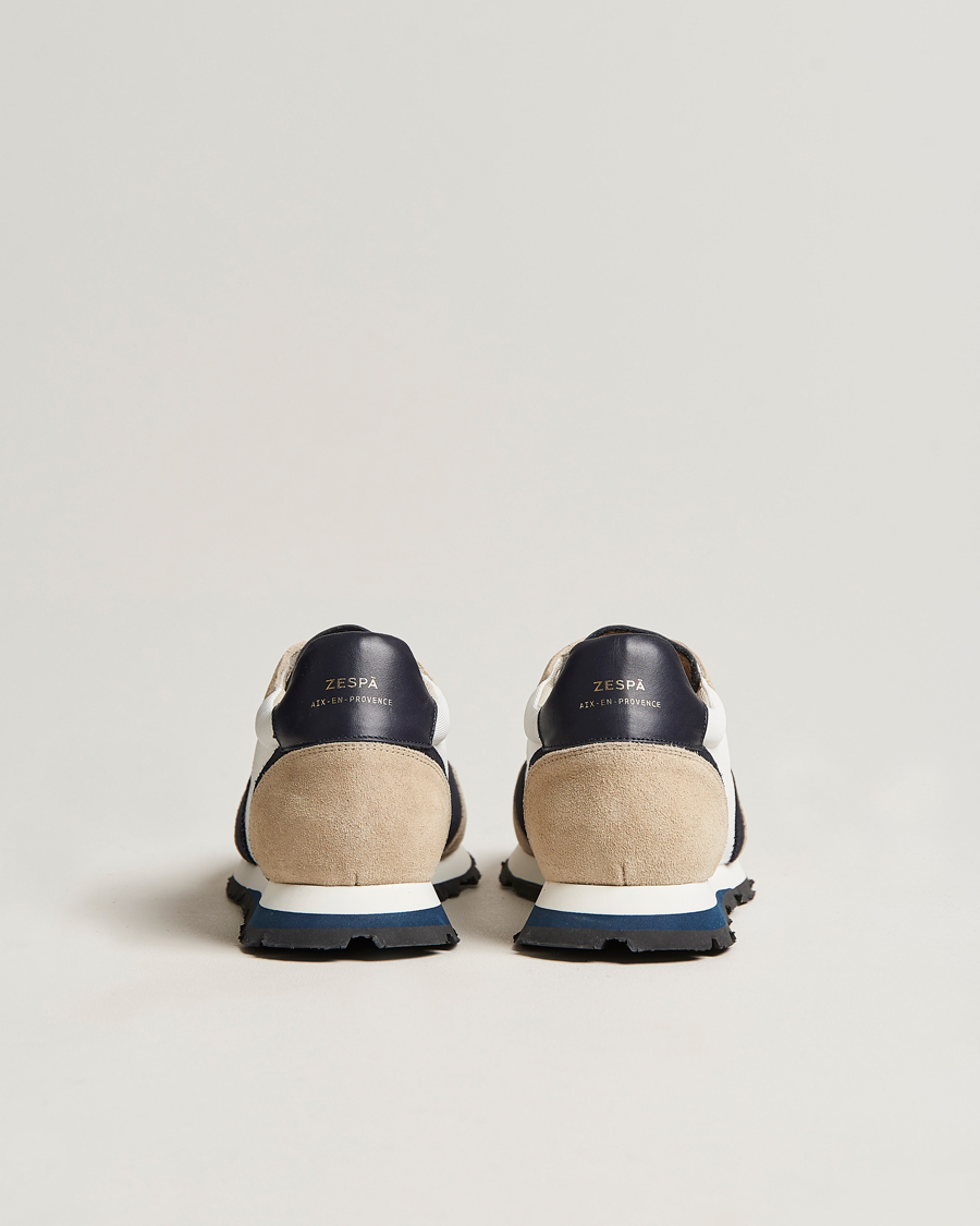 Herren | Zespà ZSP6 Pique Seaqual Running Sneaker Frost/Navy | Zespà | ZSP6 Pique Seaqual Running Sneaker Frost/Navy