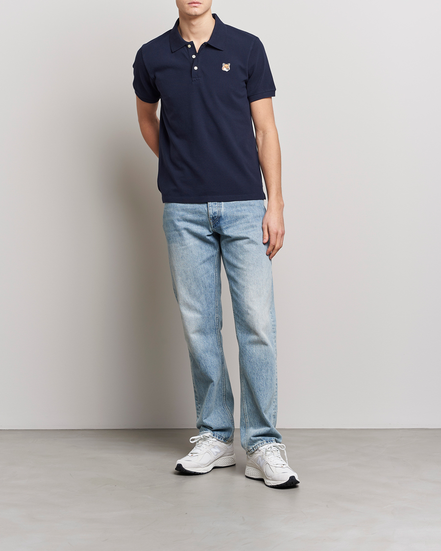 Herren | Poloshirts | Maison Kitsuné | Fox Head Polo Navy