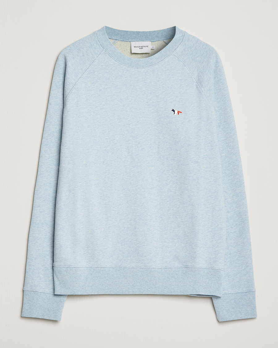 Herren | Pullover | Maison Kitsuné | Tricolor Fox Sweatshirt Blue Haze