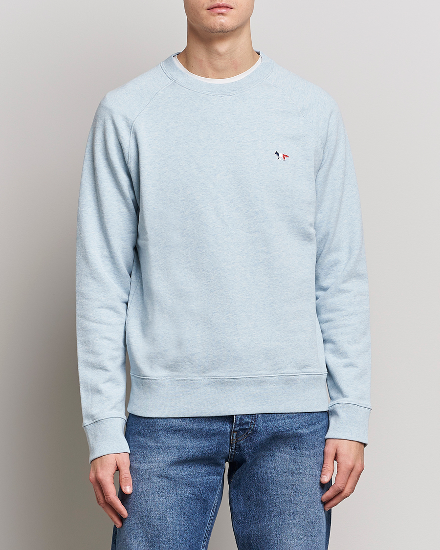 Herren | Pullover | Maison Kitsuné | Tricolor Fox Sweatshirt Blue Haze