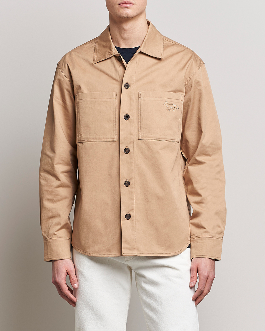 Herren | Maison Kitsuné | Maison Kitsuné | Cotton Shirt Jacket Beige