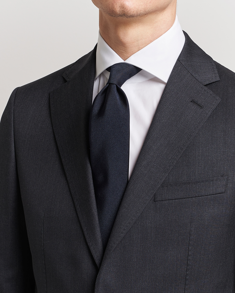 Herren | Business Casual | BOSS BLACK | Silk 7,5 cm Tie Dark Blue