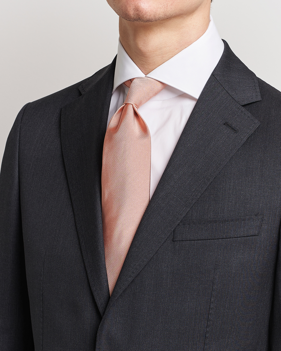 Herren | Business Casual | Amanda Christensen | Plain Classic Tie 8 cm Powder Pink