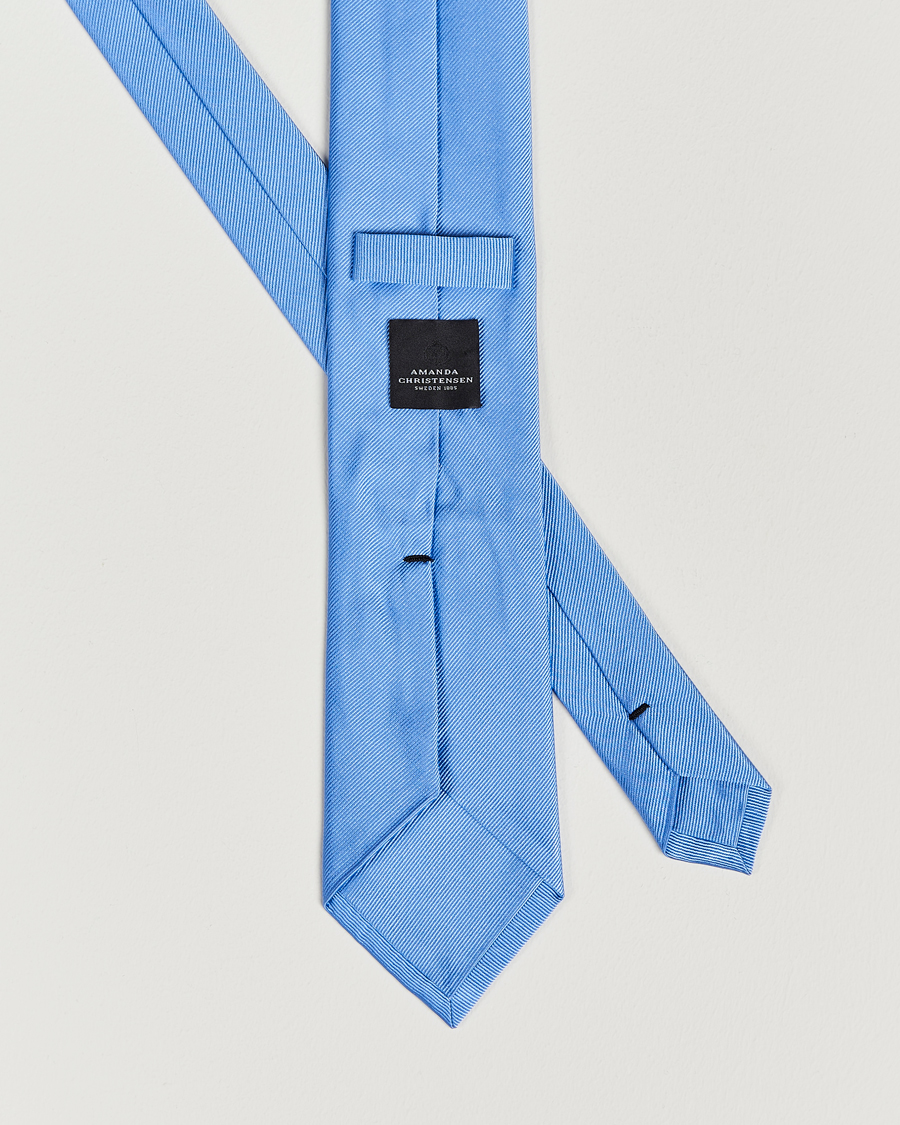 Herren | Amanda Christensen Plain Classic Tie 8 cm Sky Blue | Amanda Christensen | Plain Classic Tie 8 cm Sky Blue