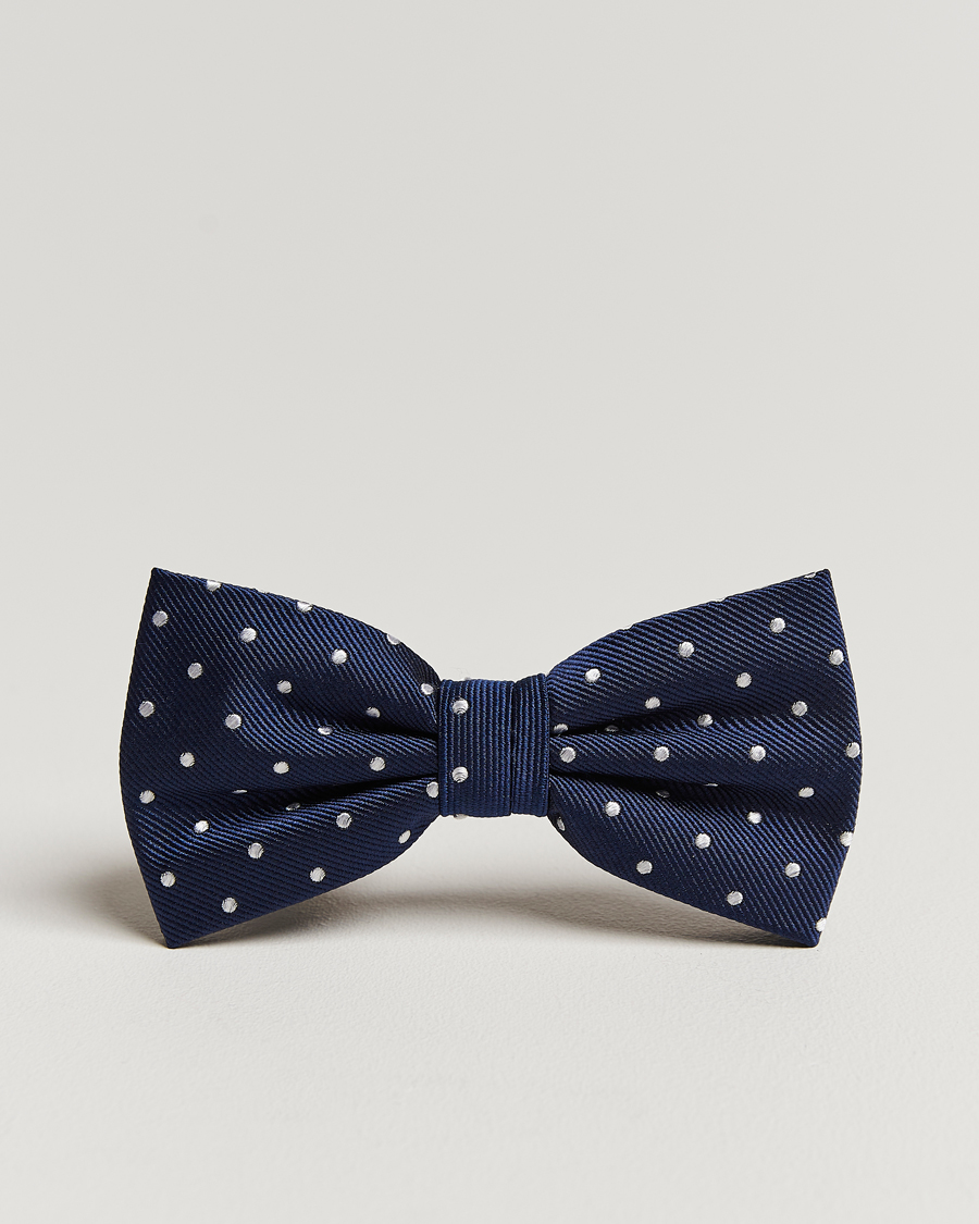 Herren | Fliegen | Amanda Christensen | Dot Pre Tie Silk Navy/White