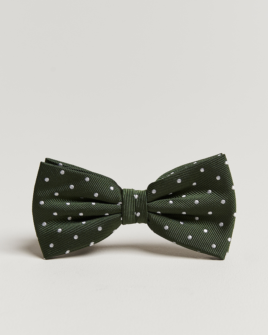 Herren | | Amanda Christensen | Dot Pre Tie Silk Olive/White