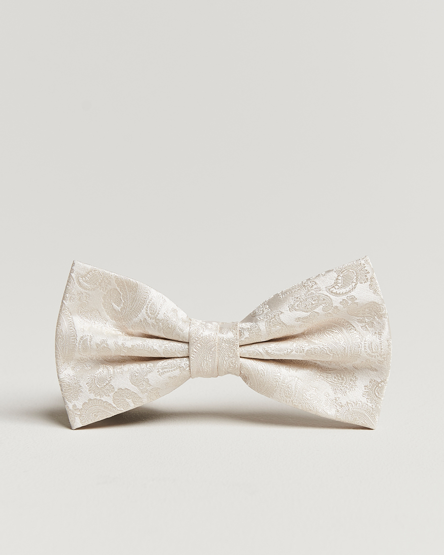 Herren | Fliegen | Amanda Christensen | Tonal Paisley Pre Tie Silk Cream
