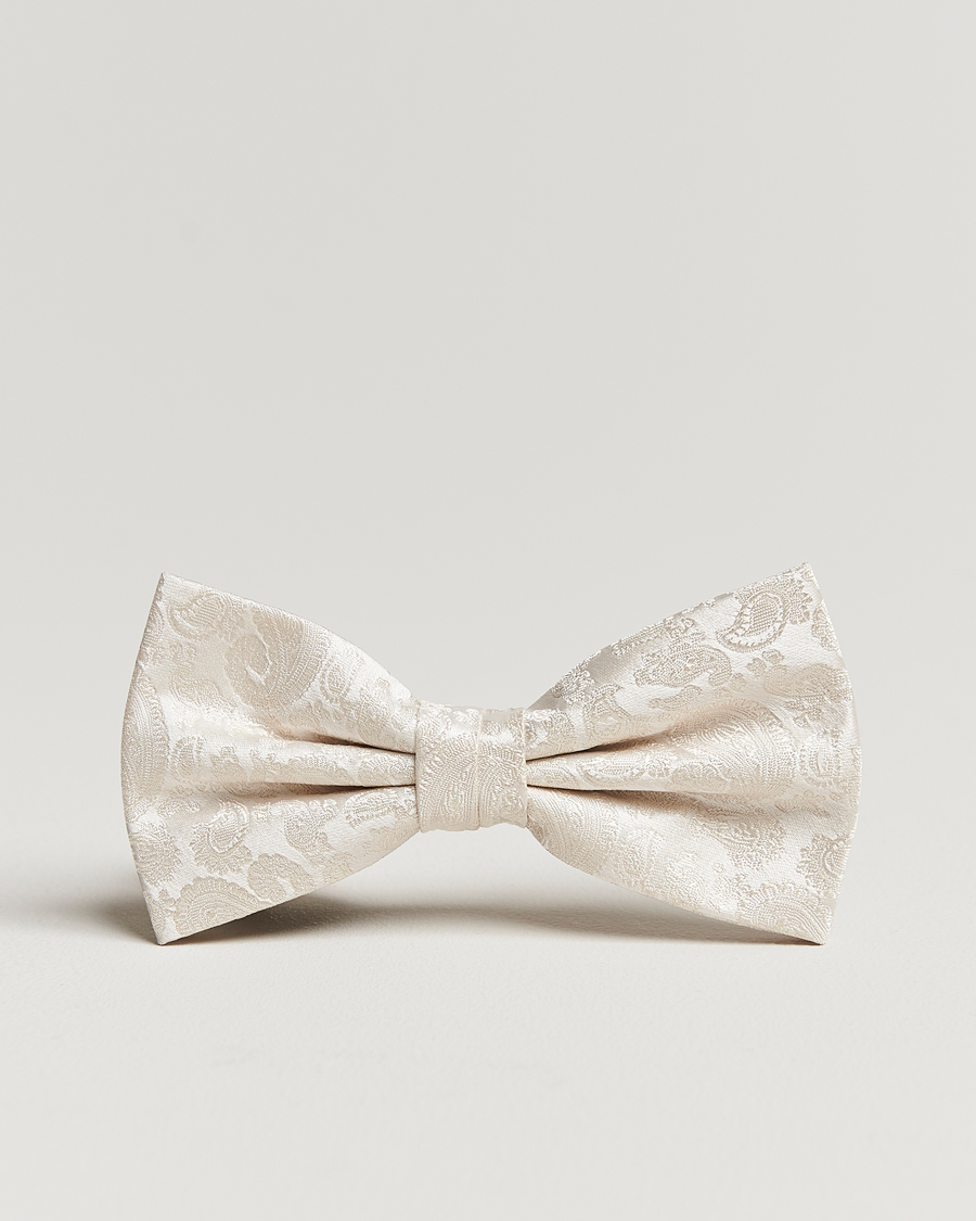 Herren | Amanda Christensen Tonal Paisley Pre Tie Silk Cream | Amanda Christensen | Tonal Paisley Pre Tie Silk Cream