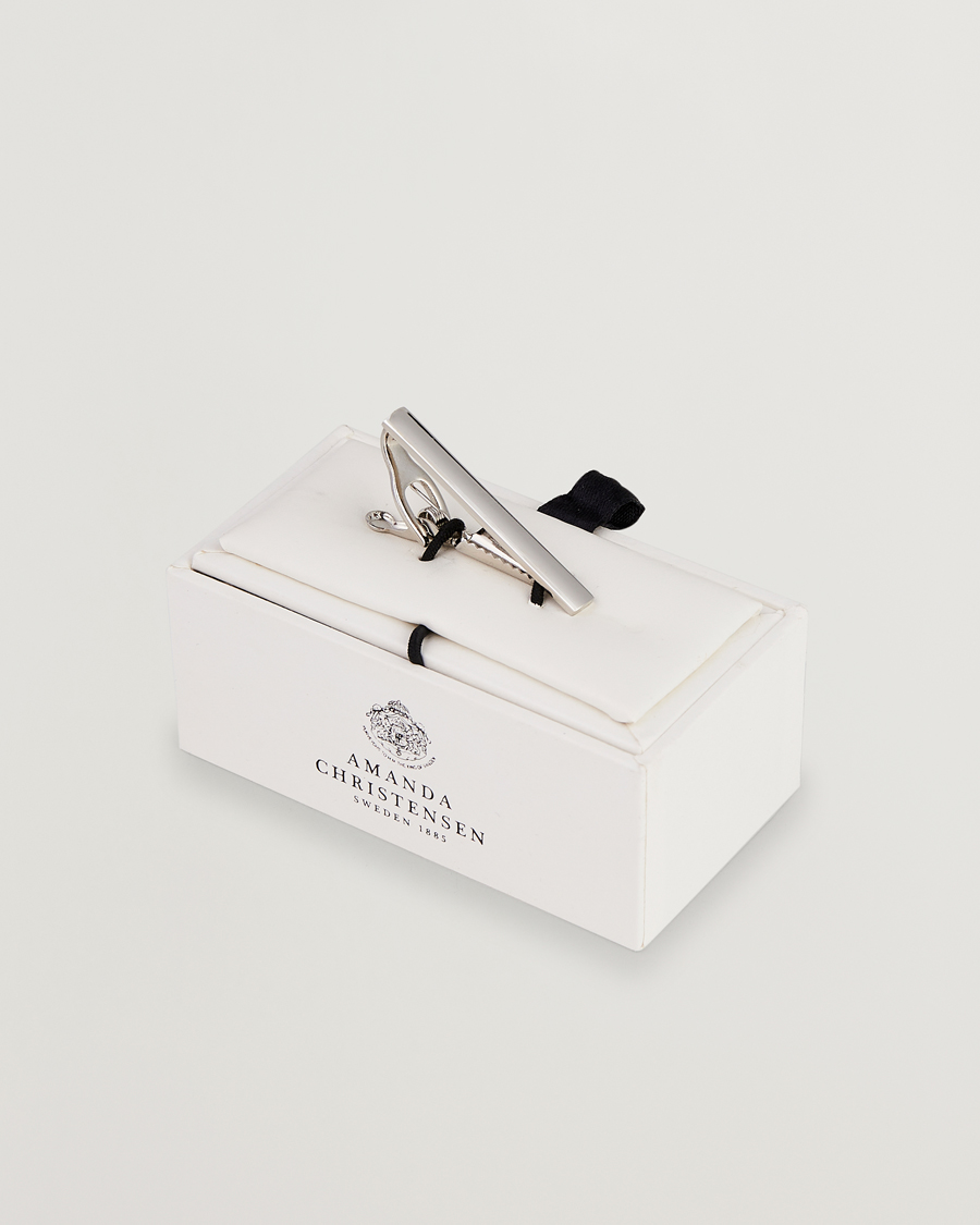 Herren | Krawatten | Amanda Christensen | Tie Clip 4 cm Silver