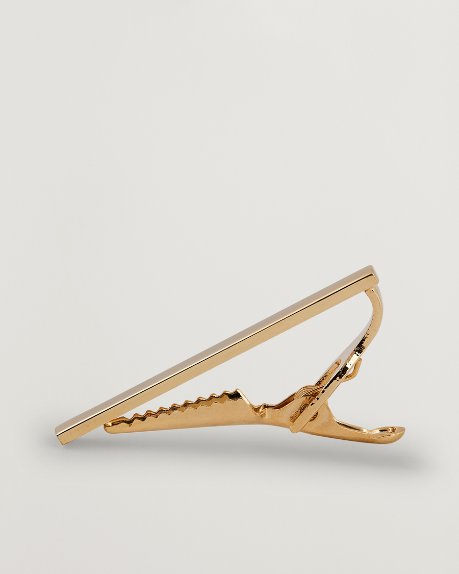 Herren | Amanda Christensen Tie Clip 4 cm Gold | Amanda Christensen | Tie Clip 4 cm Gold
