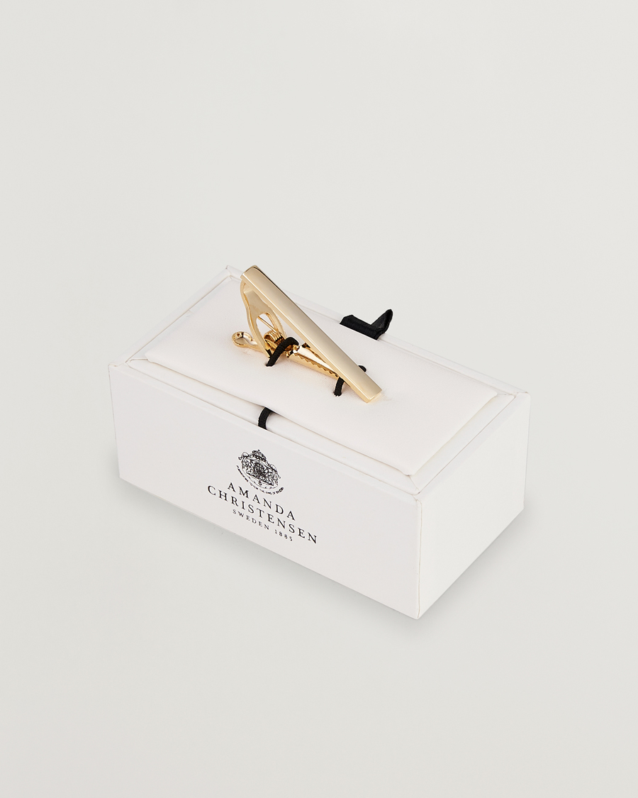 Herren | Amanda Christensen Tie Clip 4 cm Gold | Amanda Christensen | Tie Clip 4 cm Gold