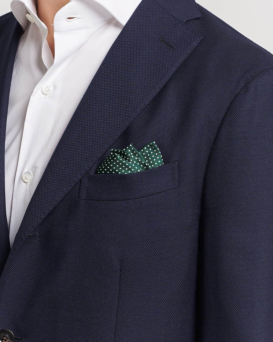 Men |  | Amanda Christensen | Handkerchief Dot Silk Bottle Green