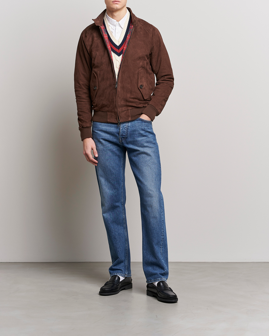 Herren | Jacken | Baracuta | G9 Suede Jacket Chocolate
