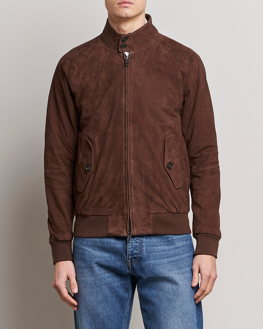 Herren | Klassische Jacken | Baracuta | G9 Suede Jacket Chocolate