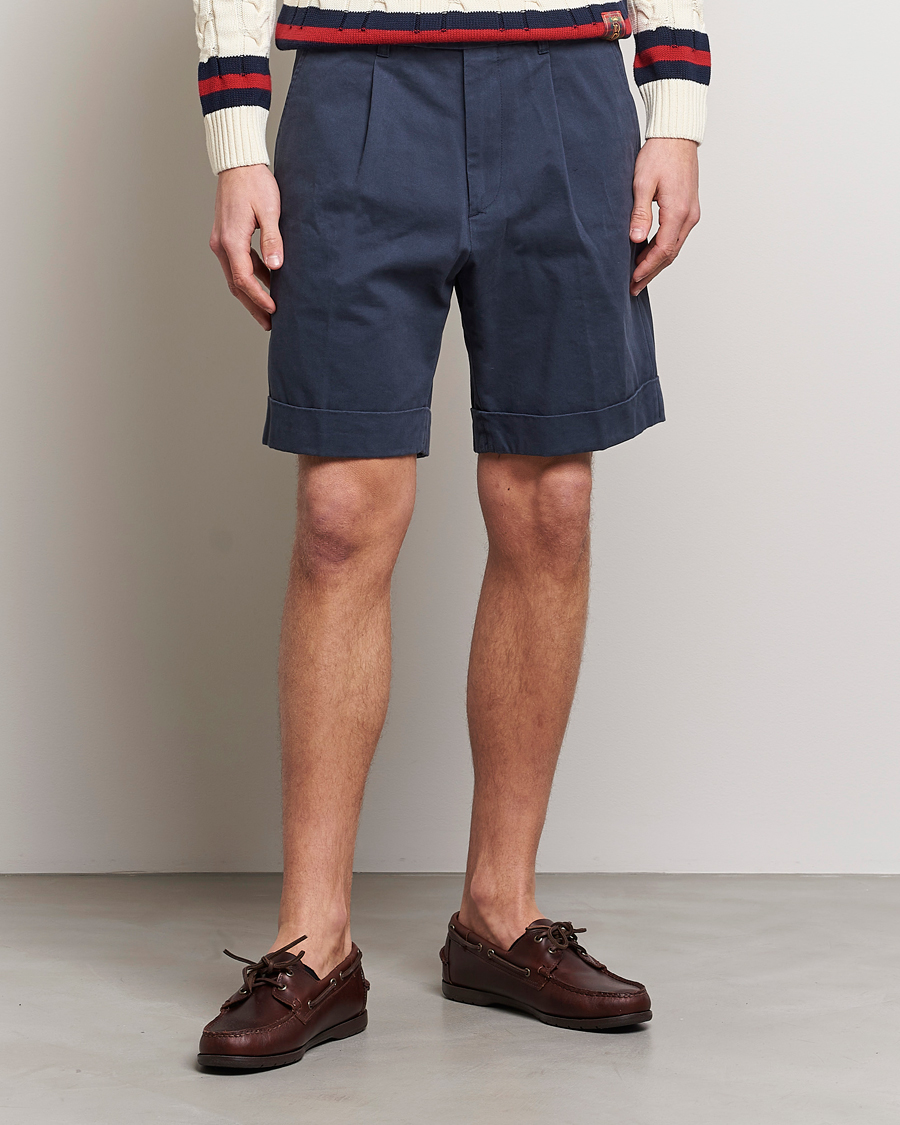 Herren |  | Baracuta | Gabardine Chino Shorts Navy