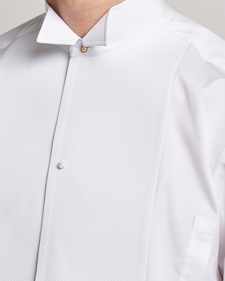 Herren | Hemden | Stenströms | Fitted Body XL Sleeve Stand Up Collar Evening Shir White