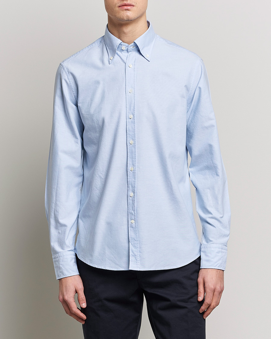 Herren |  | Stenströms | Fitted Body Oxford Shirt Light Blue