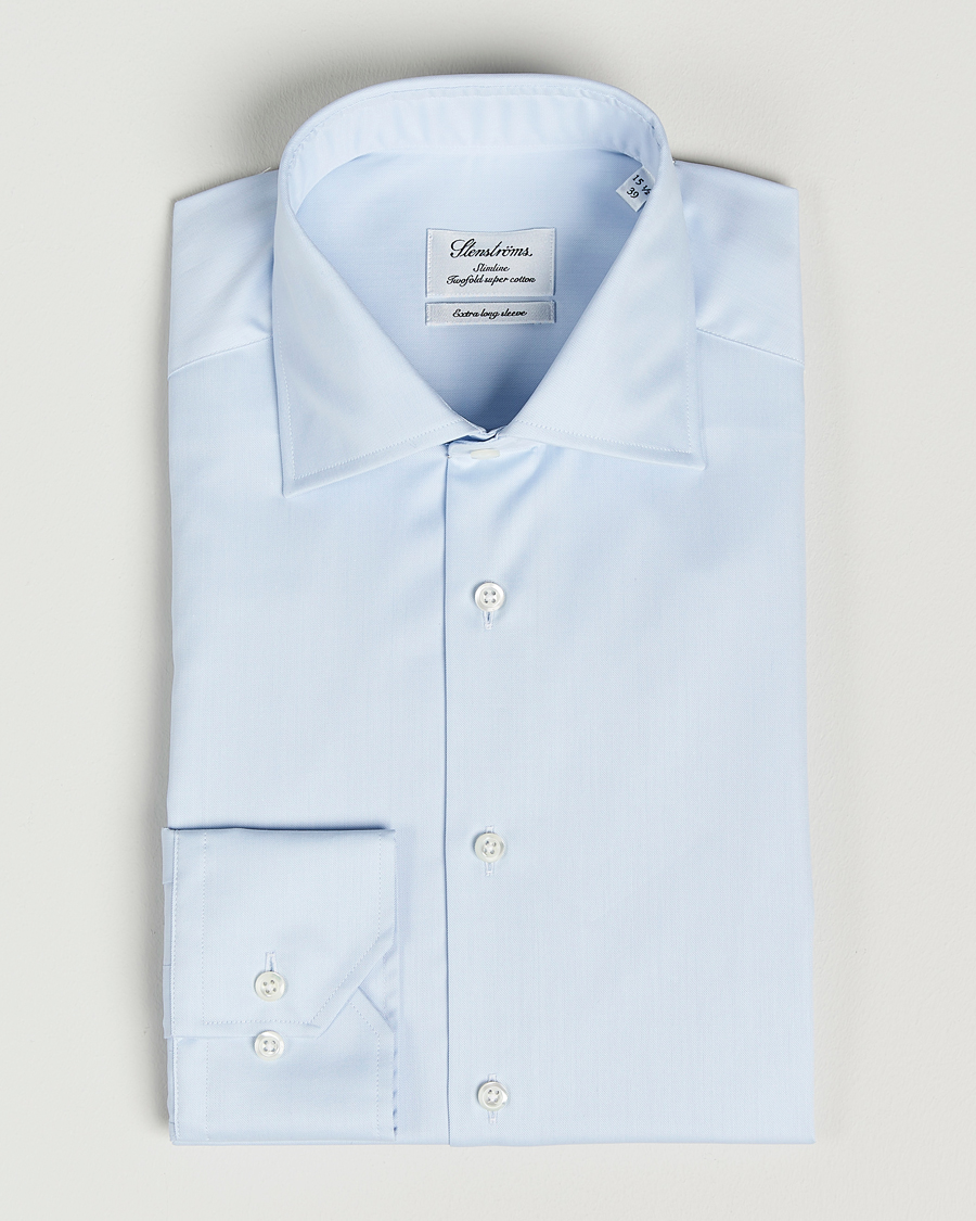Herren | Hemden | Stenströms | Slimline X-Long Sleeve Shirt Light Blue