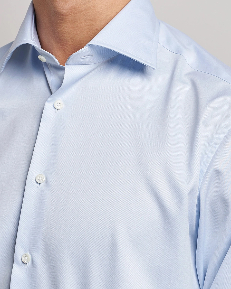 Herren | Formelle Hemden | Stenströms | Fitted Body X-Long Sleeve Shirt Light Blue