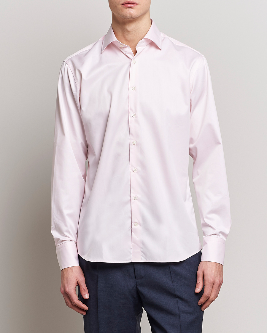 Herren | Formelle Hemden | Stenströms | Fitted Body Cut Away Shirt Pink