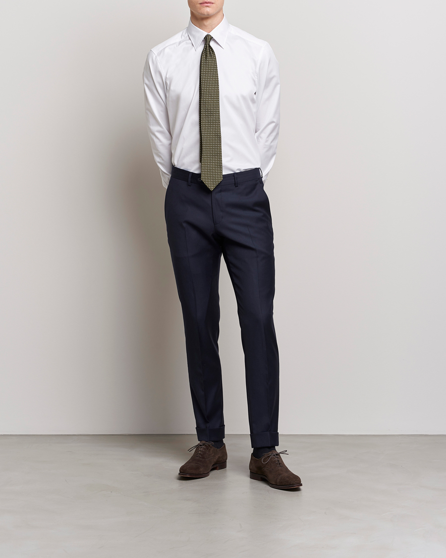 Herren | Hemden | Stenströms | Slimline Kent Collar Shirt White