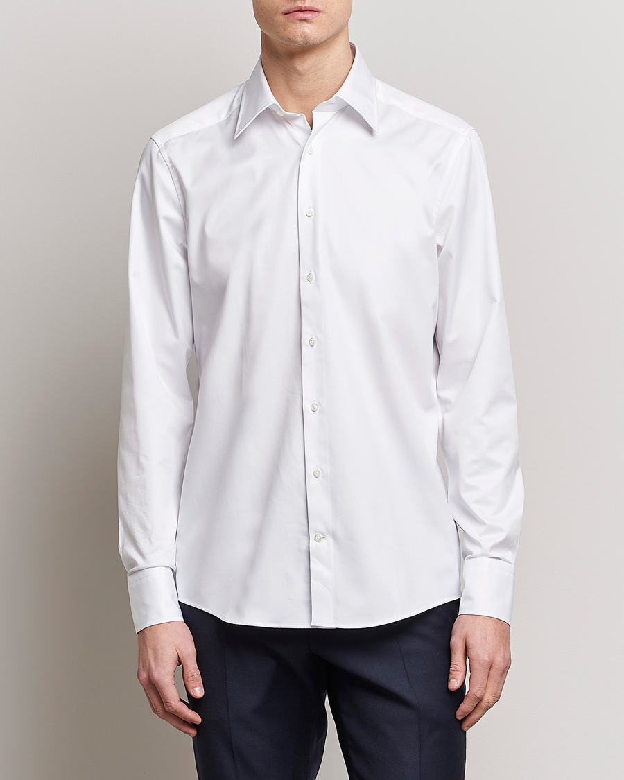 Herren |  | Stenströms | Slimline Kent Collar Shirt White