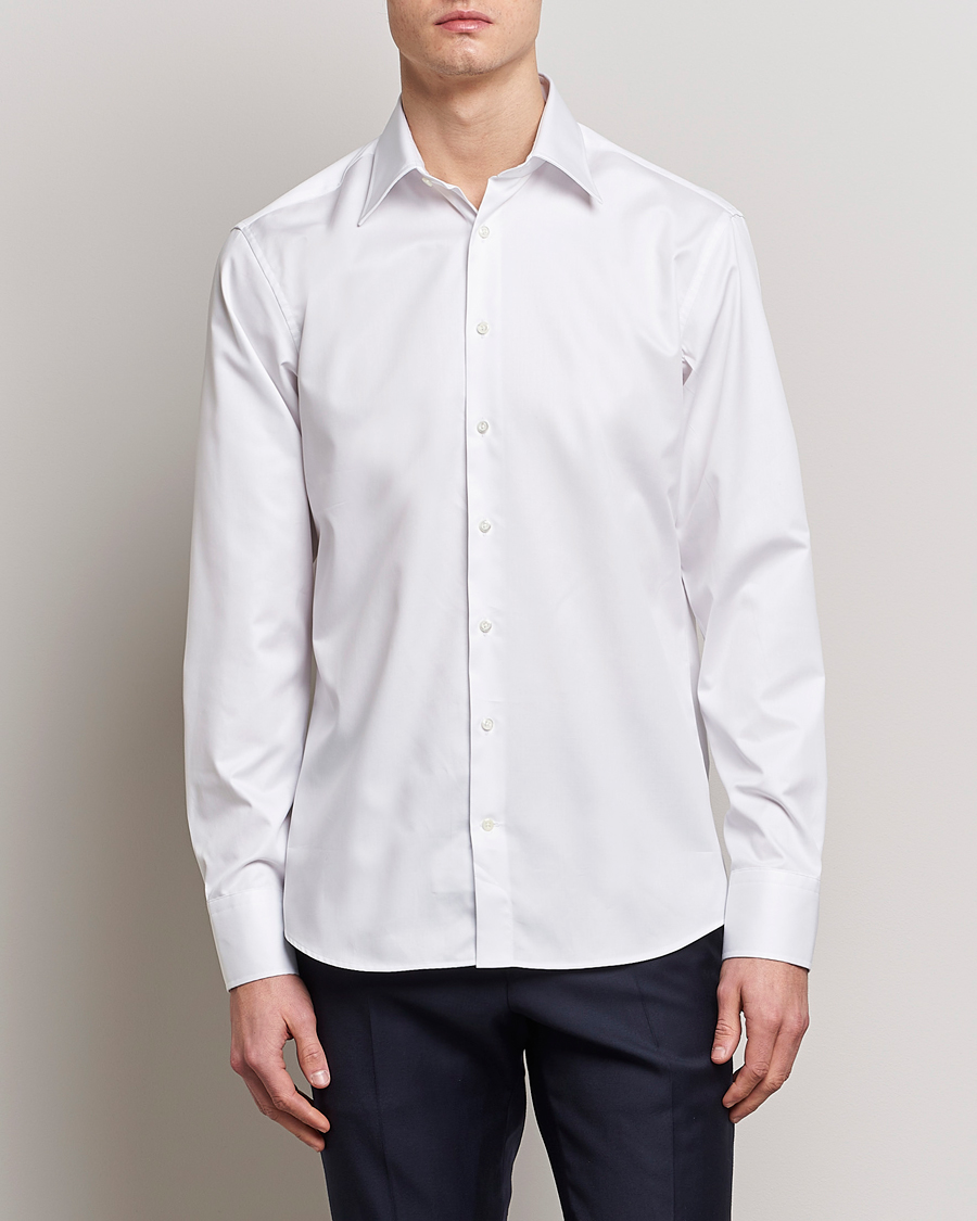 Herren | Business & Beyond | Stenströms | Fitted Body Kent Collar Shirt White