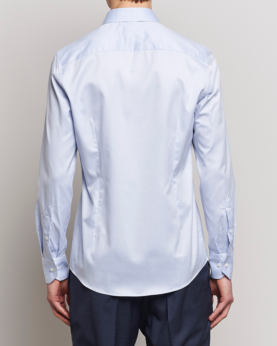 Herren | Hemden | Stenströms | Slimline Twofold Stretch Shirt Light Blue