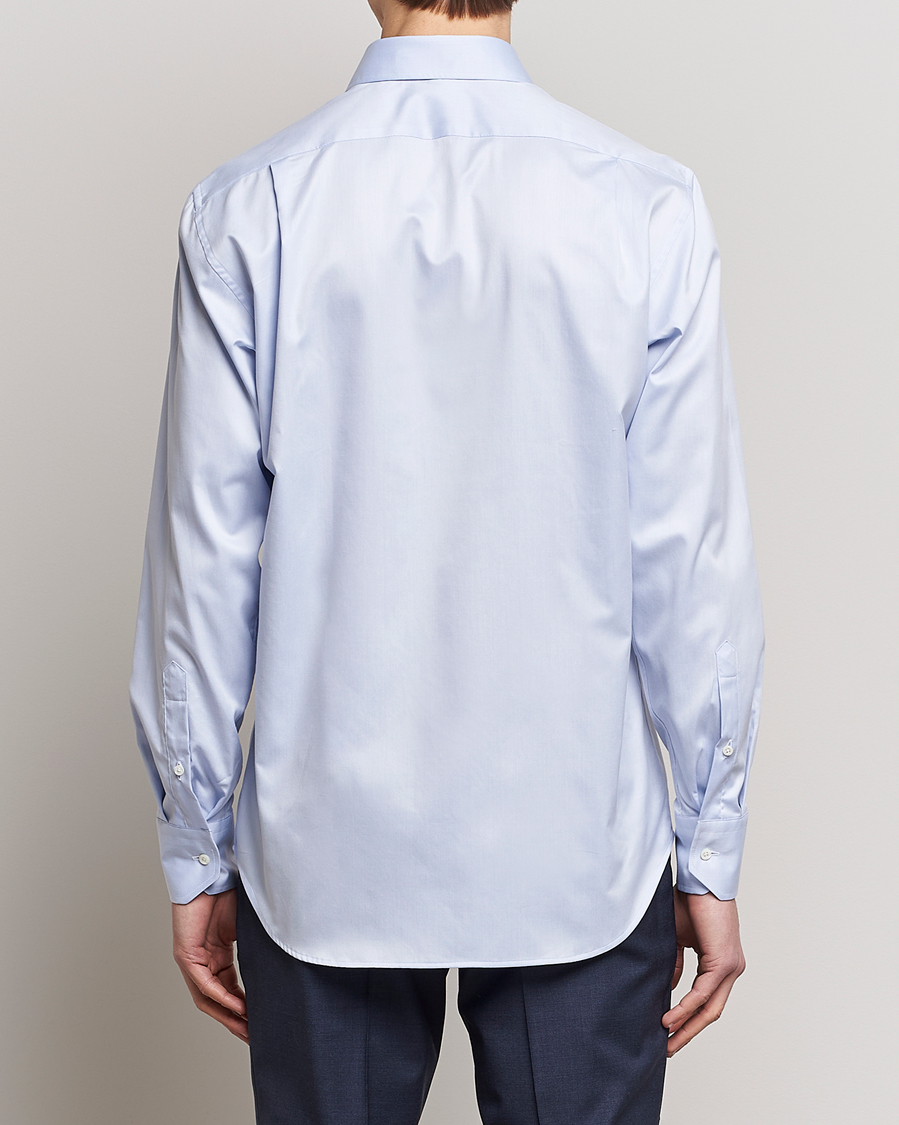 Herren | Hemden | Stenströms | Fitted Body Twofold Stretch Shirt Light Blue