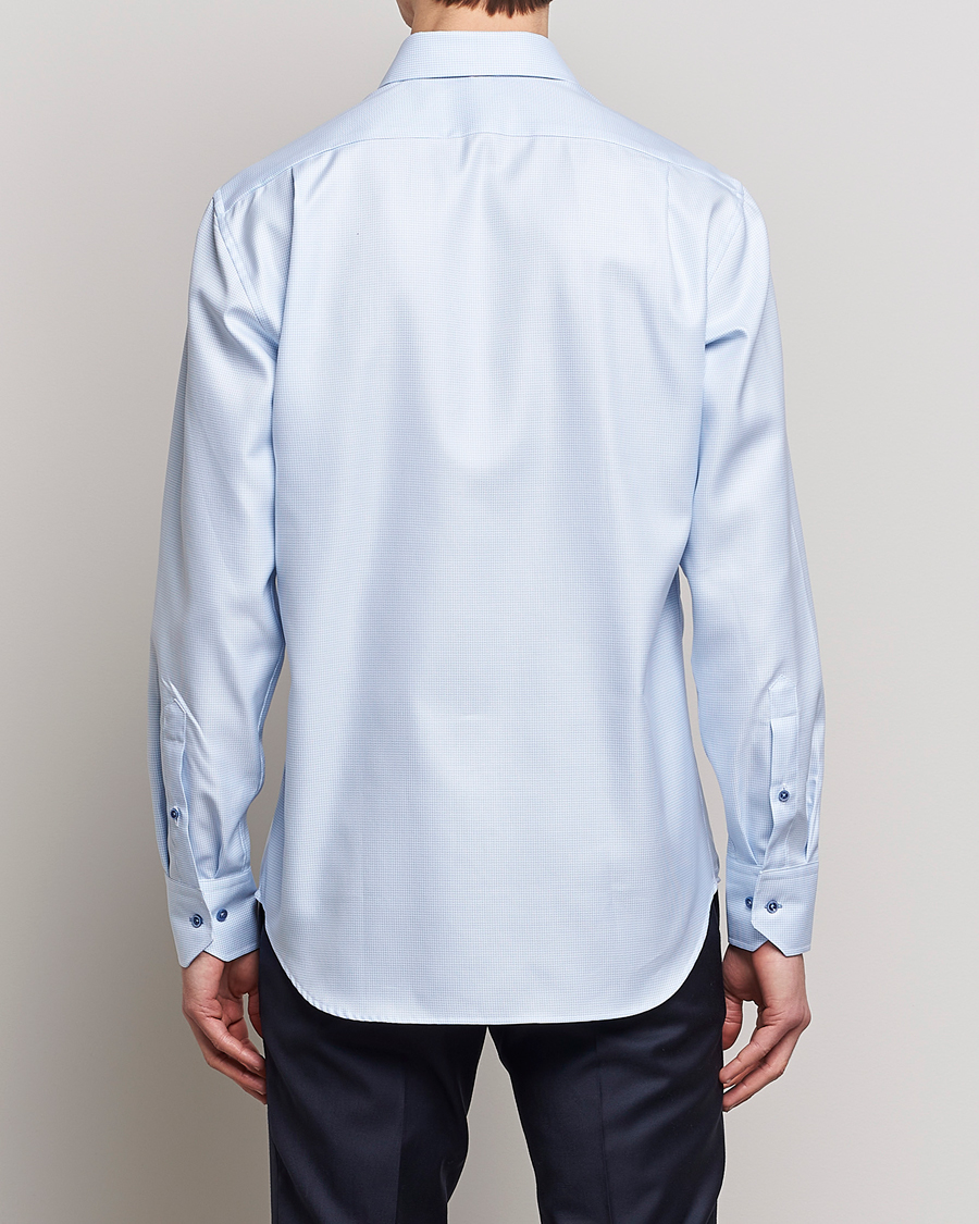 Herren | Hemden | Stenströms | Fitted Body Contrast Shirt Light Blue