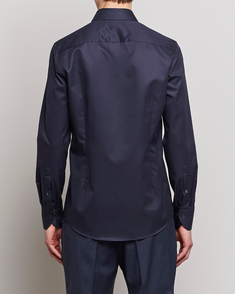 Herren | Hemden | Stenströms | Slimline Extreme Cut Away Shirt Navy
