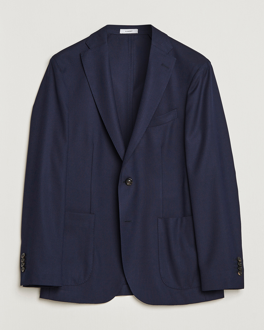 Herren | Italian Department | Boglioli | K Jacket Wool Hopsack Classic Blazer Navy
